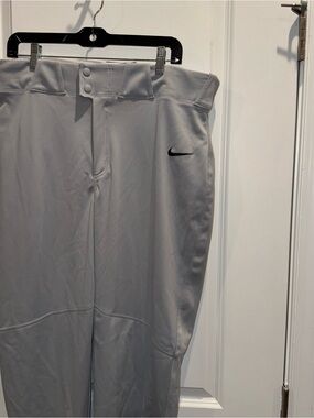 Nike Team Engineered Men's Baseball Pants Gray/Dark Green Stripe XL BQ6345-052